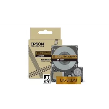Label Tape Epson LK-5SBM Black Silver Thermal Transfer 1.8cm
