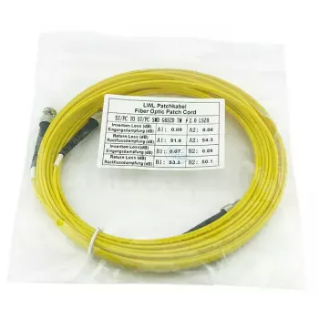 Fibre optic cable BlueOptics SFP3333BU0.5MK 0.5 m ST Yellow G.657.A1