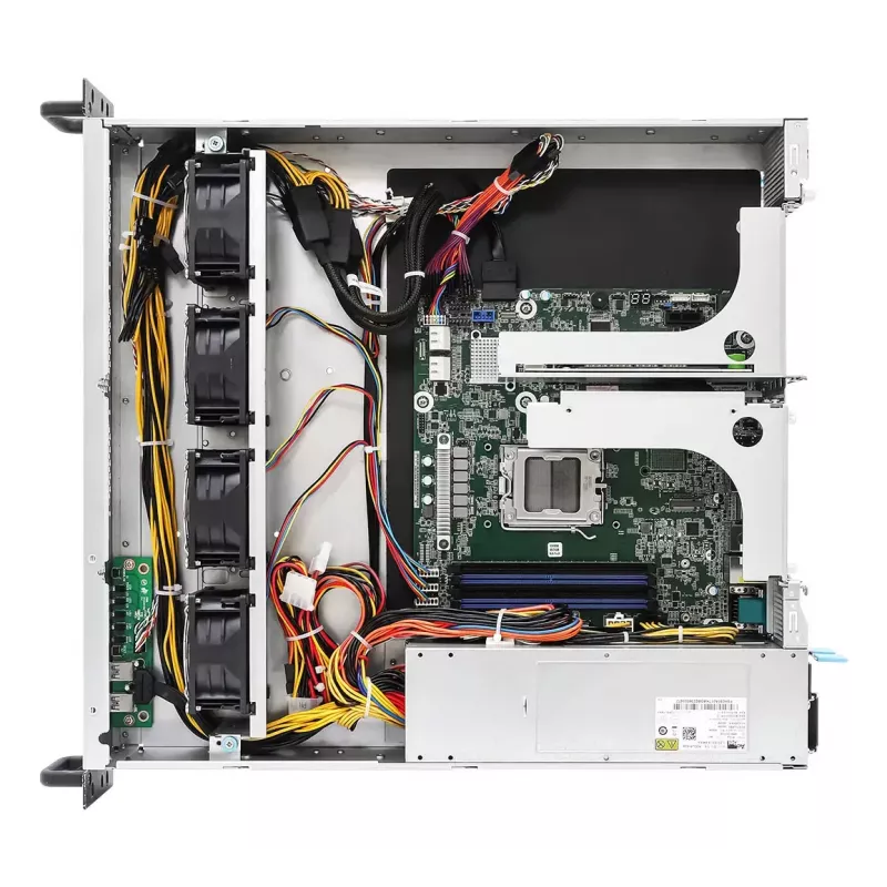 Server barebone ASRock 2U1G-B650 rack 2U, AMD B650 chipset, LGA 1718, 2×2.5 inch bays, 1000W PSU, DDR5, Aspeed AST2600, 5×USB-A, Gigabit Ethernet