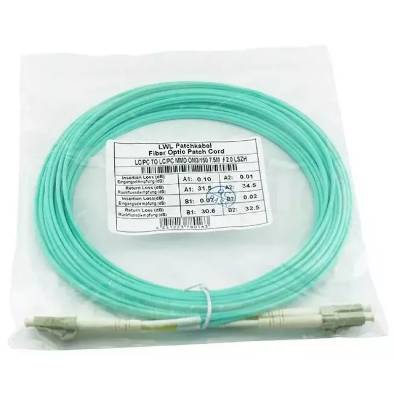 Fibre optic cable BlueOptics 050502T512000003M 3m 2x LC LC/APC Green