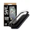 Screen protector PanzerGlass SAFE. by for iPhone 17 Pro — Ultra-wide PET film with black frame, dry application, scratch and shock resistant