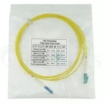 Fibre optic cable BlueOptics SFP2121BU2MS LC G.657.A1 2 m Yellow