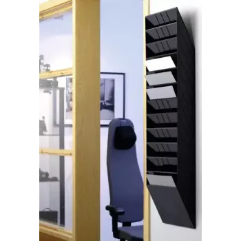 Literature rack Durable FLEXIBOXX 12 shelves Black