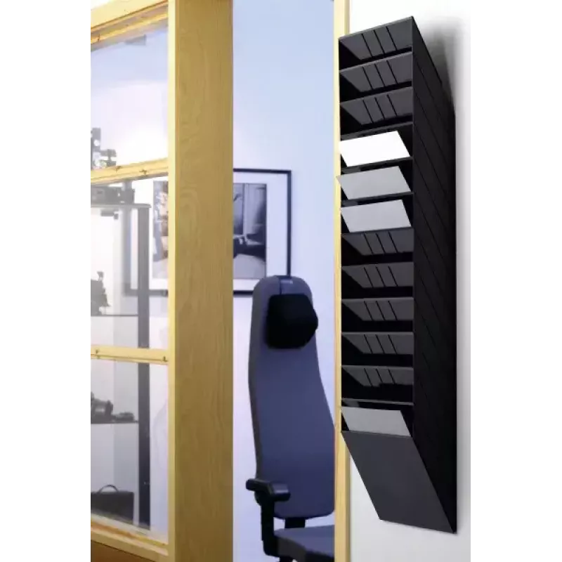 Literature rack Durable FLEXIBOXX 12 shelves Black
