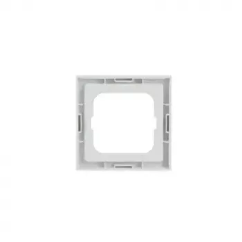 Electrical switch cover plate Busch-Jaeger 1721-884K, screwless, white, thermoplastic, 80 × 80 × 11 mm