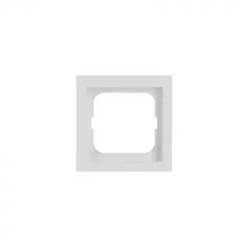 Electrical switch cover plate Busch-Jaeger 1721-884K, screwless, white, thermoplastic, 80 × 80 × 11 mm