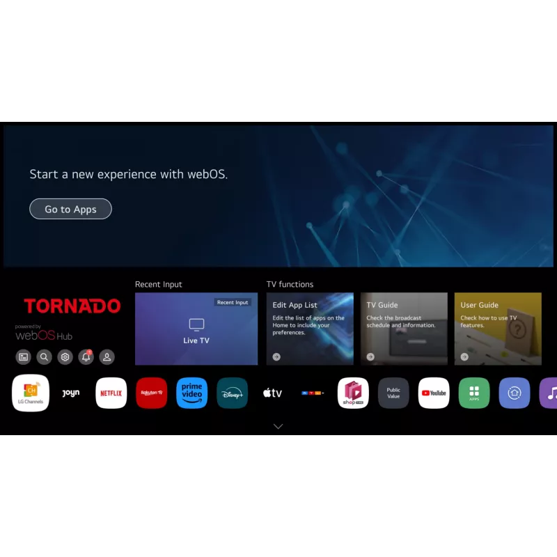 TORNADO 65US4301X | 65” 4K Frameless WebOS Smart TV with Voice Remote