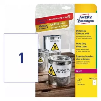 Self-adhesive printer label Avery L4775-8
