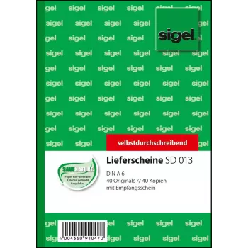 Business Form Sigel SD013 Green A6 80 Sheets