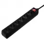 Hama 137266 power extension 6 AC outlet(s) Indoor Black