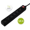 Hama 137266 power extension 6 AC outlet(s) Indoor Black
