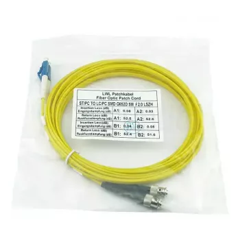 Fibre optic cable BlueOptics CAB-SMF-ST-LC-1 1 m G.657.A1 LC ST