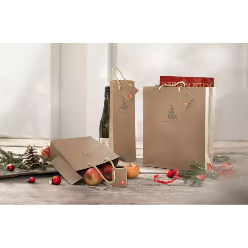 Gift wrap bag Sigel GT041 Brown 170x90x230 mm
