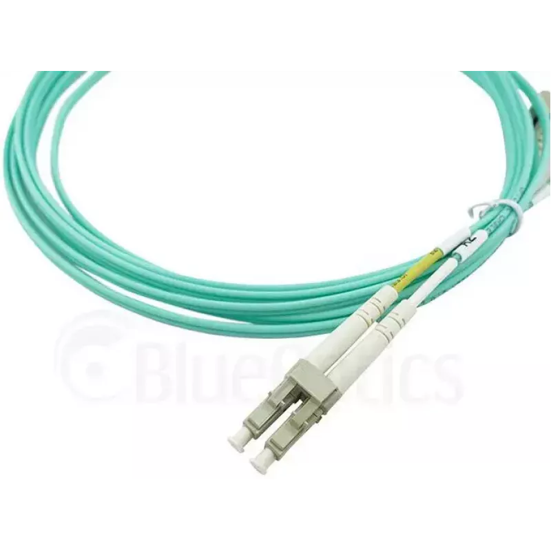 Fibre optic cable BlueOptics AJ833A 0.5 m LC OM3 Aqua