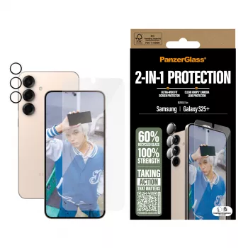 PanzerGlass 2-in-1 Protection Bundle Samsung Galaxy S25+ Scratch Shock Resistant