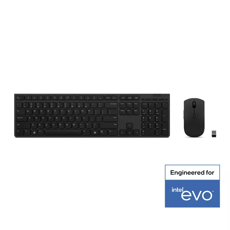 Lenovo 4X31K03931 keyboard Mouse included RF Wireless + Bluetooth US English Black