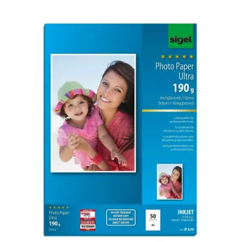 Printing Paper A4 Sigel IP639 Gloss 50 Sheets White