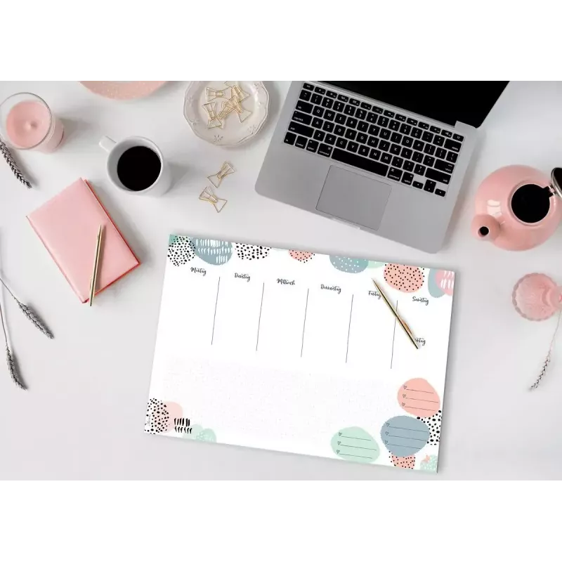 Desk Pad Sigel JS101 Paper Green Grey Pink White 420x297mm