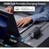 Conceptronic 6-Port 200W GaN USB PD Charger with USB-C Charging Cable, USB-C x 4, USB-A x 2, QC 3.0, PD 3.1, PPS
