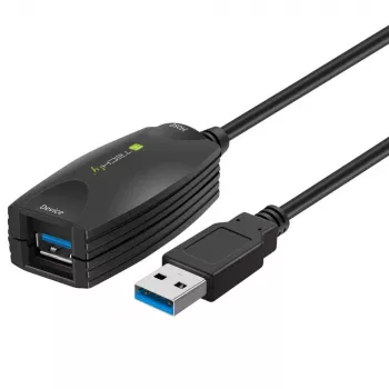 Techly SuperSpeed USB3.0 Active Extension Cable 5m Black ICUR3050