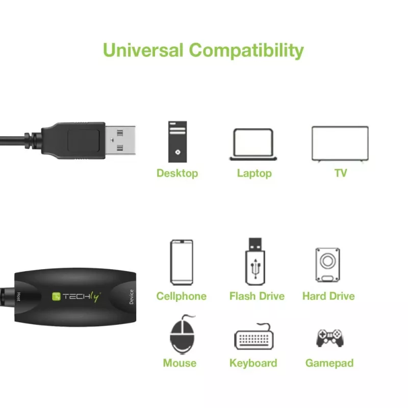 Techly SuperSpeed USB3.0 Active Extension Cable 5m Black ICUR3050