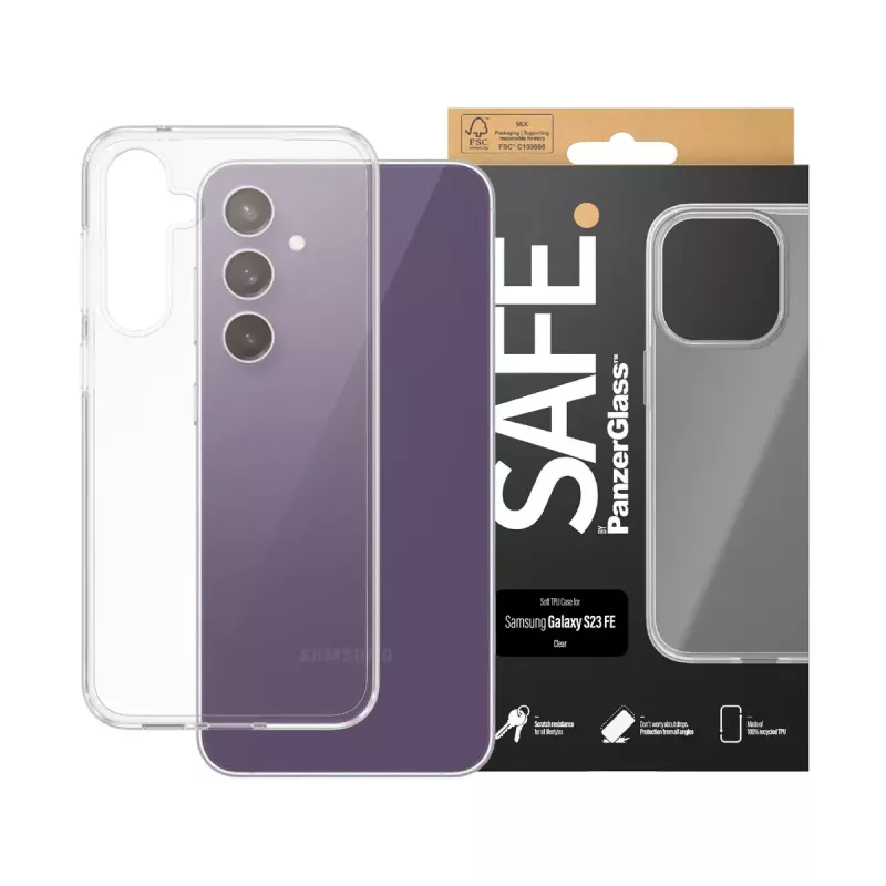 PanzerGlass SAFE. by ® TPU Case Transparent for Samsung Galaxy S23 FE