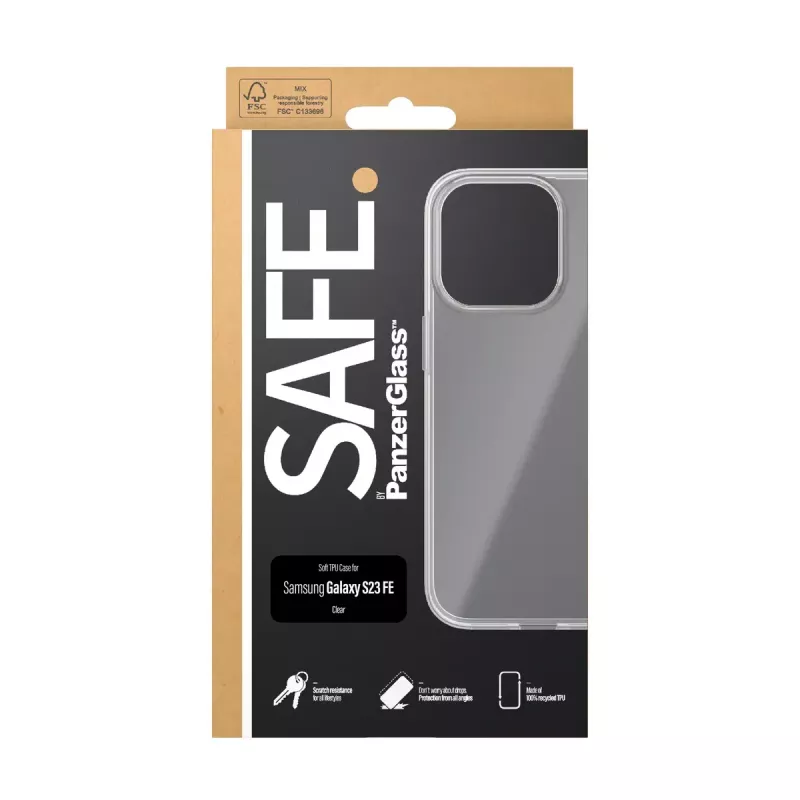 PanzerGlass SAFE. by ® TPU Case Transparent for Samsung Galaxy S23 FE
