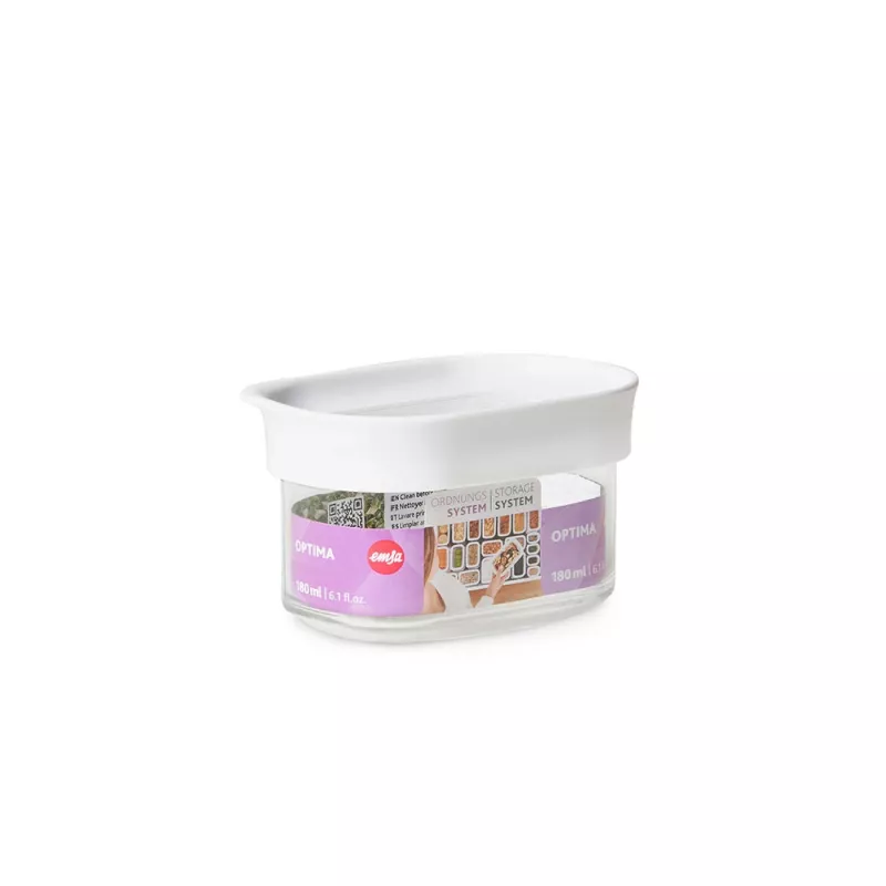 EMSA Optima Rectangular Container 0.18 L Transparent, White 1 pc(s)