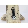 Keyring TROIKA TWISTER Black Silver Leather Metal 16mm 9mm