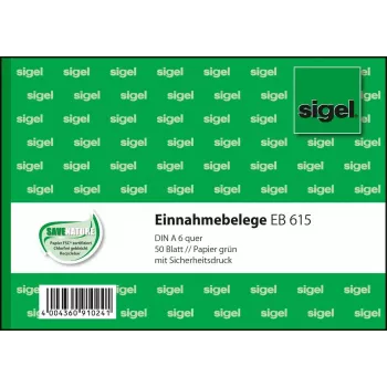 Business form Sigel EB615 Green A6 50 sheets