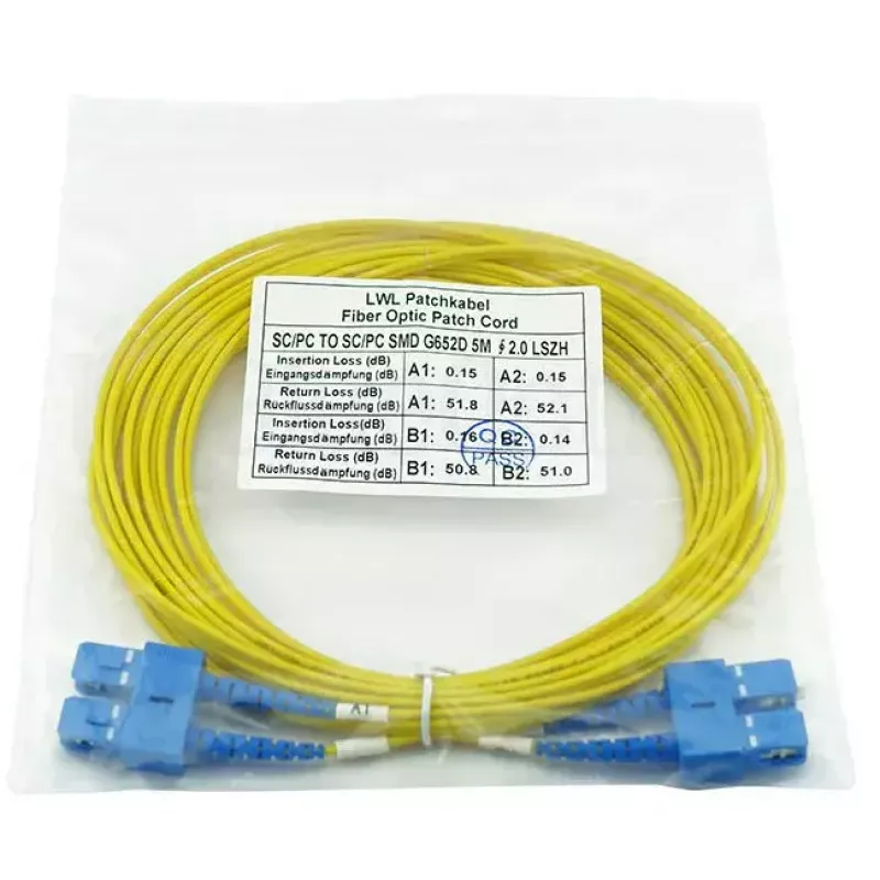 BlueOptics SFP3232BU1MK InfiniBand fibre optic cable 1 m SC Yellow