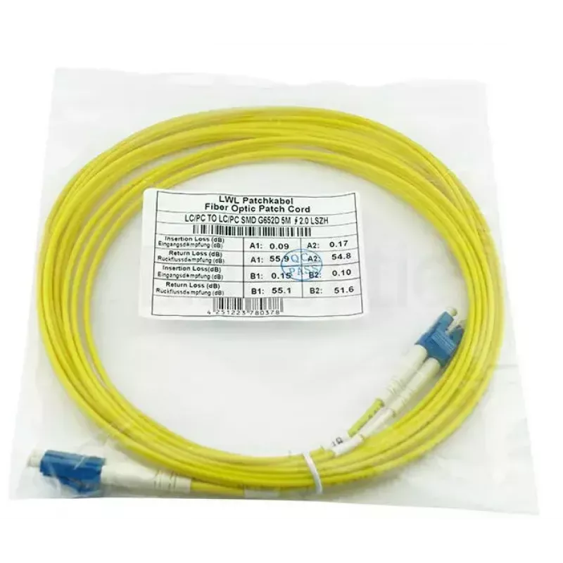 Fibre optic cable BlueOptics SFP3131BU0.5MK 0.5 m LC OS2 9 µm