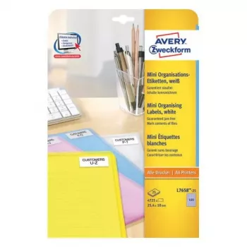 Self-adhesive printer label Avery L7658-25