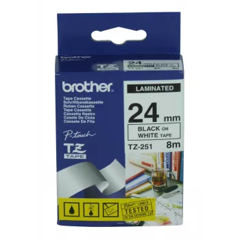 Label-making tape Brother TZ-251 Black 8m 2.4cm