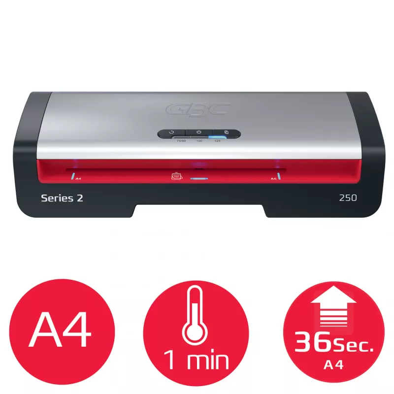 GBC 250 Office A4 Laminator, 24 cm, Hot laminator, 500 mm/min, 0.5 mm, A4, 100 µm
