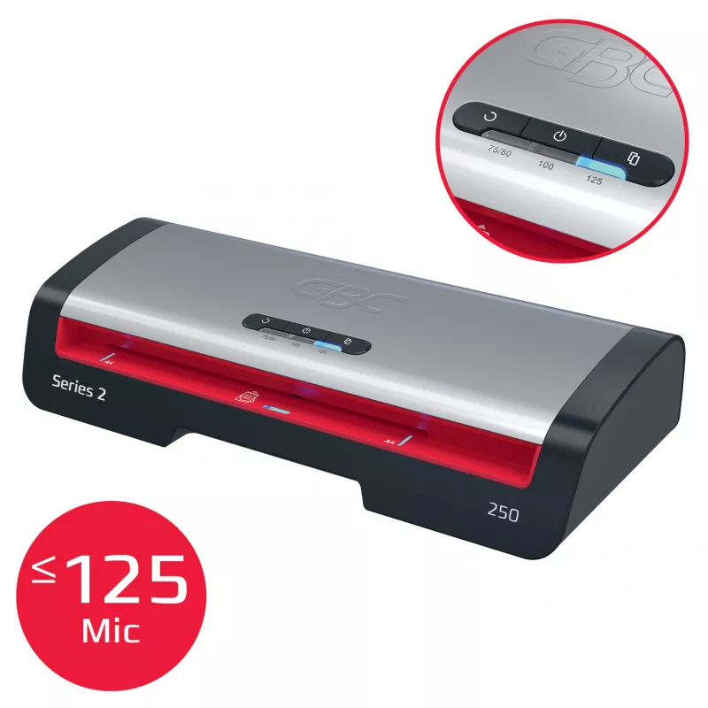 GBC 250 Office A4 Laminator, 24 cm, Hot laminator, 500 mm/min, 0.5 mm, A4, 100 µm
