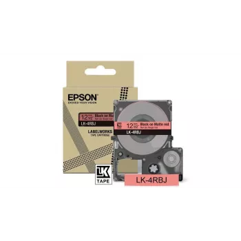 Label Tape Epson LK-4RBJ Black Red Thermal Transfer 1.2 cm