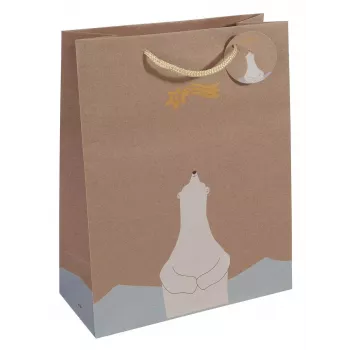 Gift wrap bag Sigel GT049 Brown 260x120x330 mm