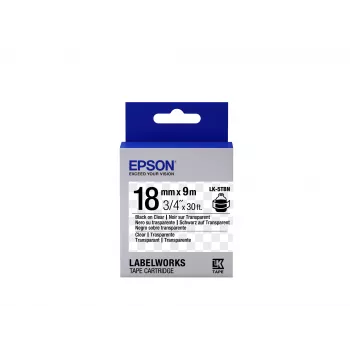 Epson Label Cartridge Transparent LK-5TBN Black/Transparent 18mm (9m)
