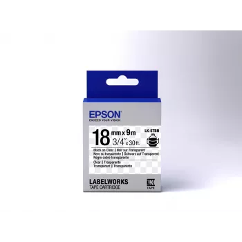Epson Label Cartridge Transparent LK-5TBN Black/Transparent 18mm (9m)