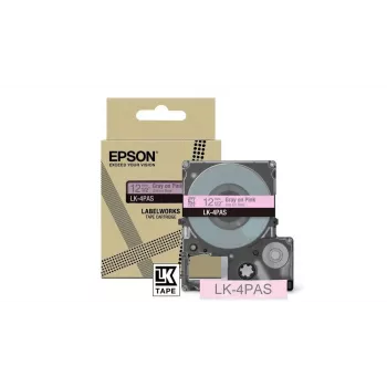 Label Tape Epson LK-4PAS Grey Pink Thermal Transfer 1.2 cm