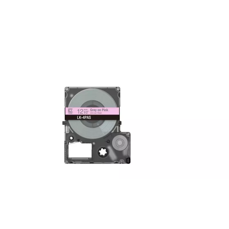 Label Tape Epson LK-4PAS Grey Pink Thermal Transfer 1.2 cm