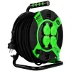 Power extension REV 10217412 40 m 4 AC outlet(s) Indoor/outdoor Black Green
