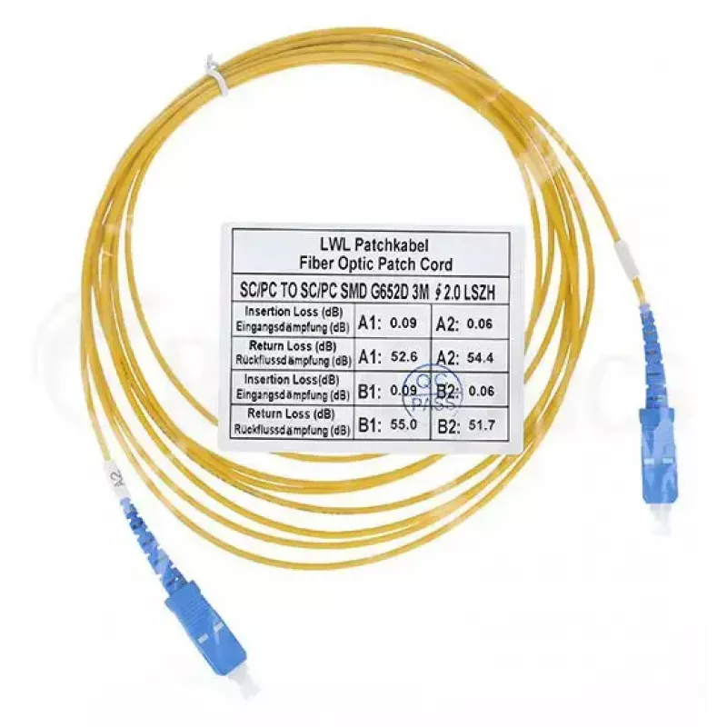 Fibre optic cable BlueOptics SFP2222BU2MK SC G.657.A1 2 m Orange