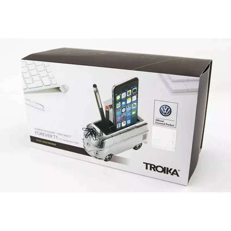 Pen/Pencil Holder TROIKA GAP06/CH Silver 63mm x 153mm x 72mm