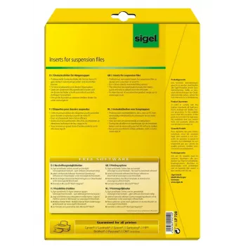 Non-adhesive label Sigel LP720 156 pcs White Rectangle