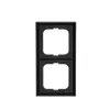 Wall plate frame Busch-Jaeger 1722-885K, screwless thermoplastic, black, 80×151 mm, 11 mm thick