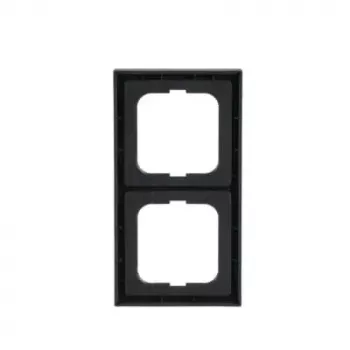 Wall plate frame Busch-Jaeger 1722-885K, screwless thermoplastic, black, 80×151 mm, 11 mm thick