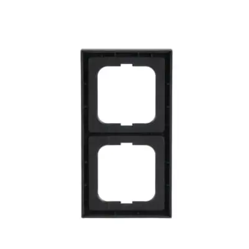 Wall plate frame Busch-Jaeger 1722-885K, screwless thermoplastic, black, 80×151 mm, 11 mm thick