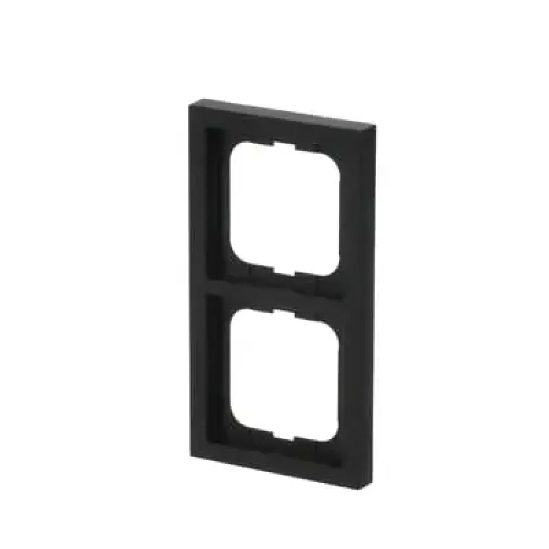 Wall plate frame Busch-Jaeger 1722-885K, screwless thermoplastic, black, 80×151 mm, 11 mm thick
